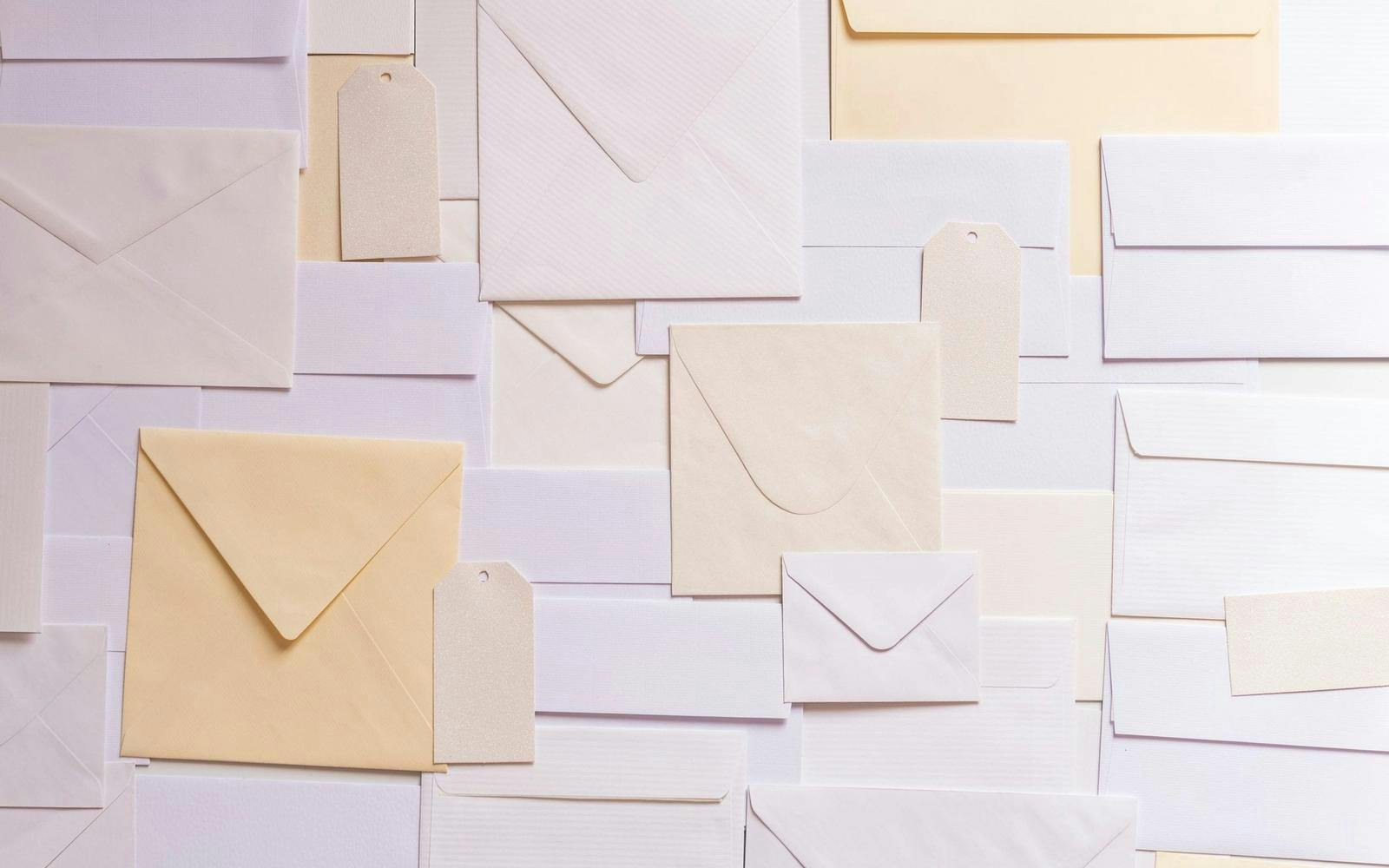 Collage av ulike konvolutter