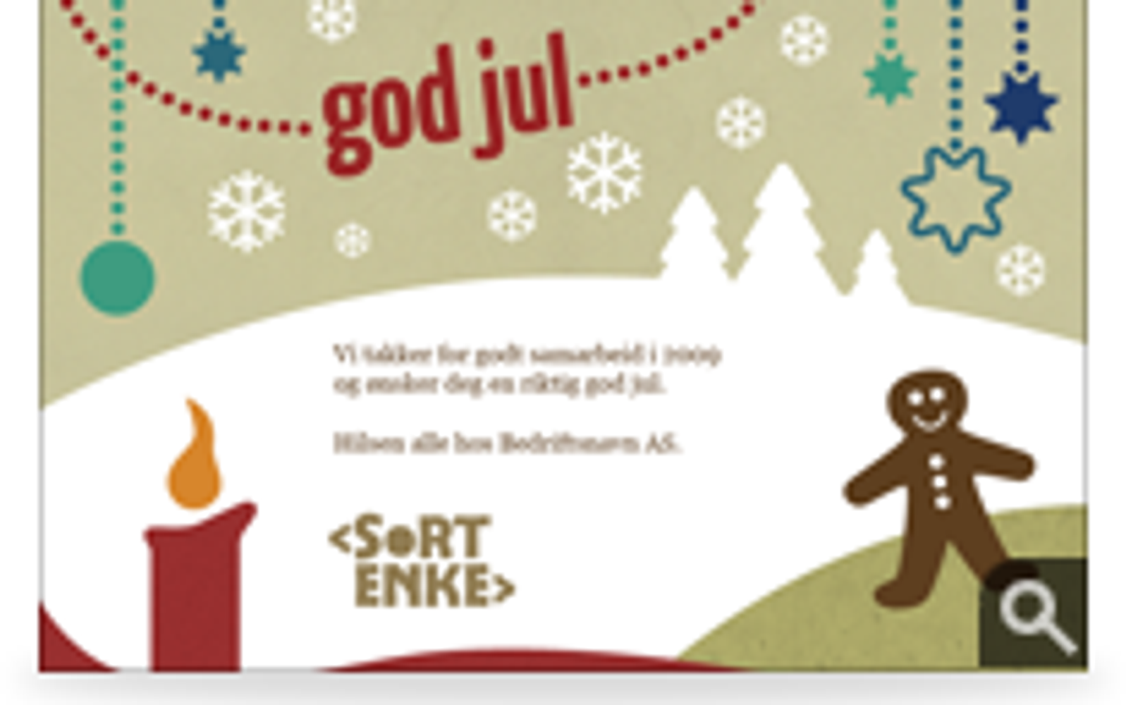 Julekort fra Sort Enke 2009